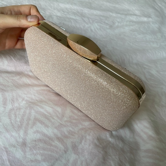 Women Clutch Evening Bag Party Flower Glitter - Picture 4 of 9